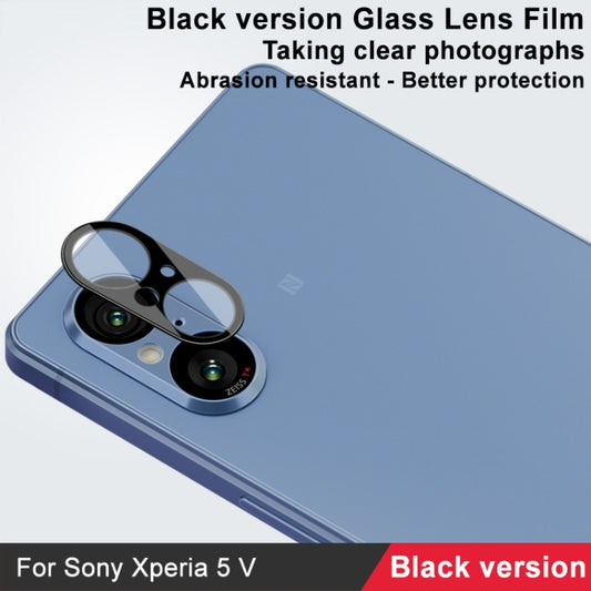 For Sony Xperia 5 V IMAK Rear Camera Lens Glass Film Black Version by imak