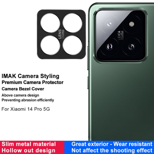 For Xiaomi 14 Pro 5G IMAK Metal Camera Lens Protector Cover by imak