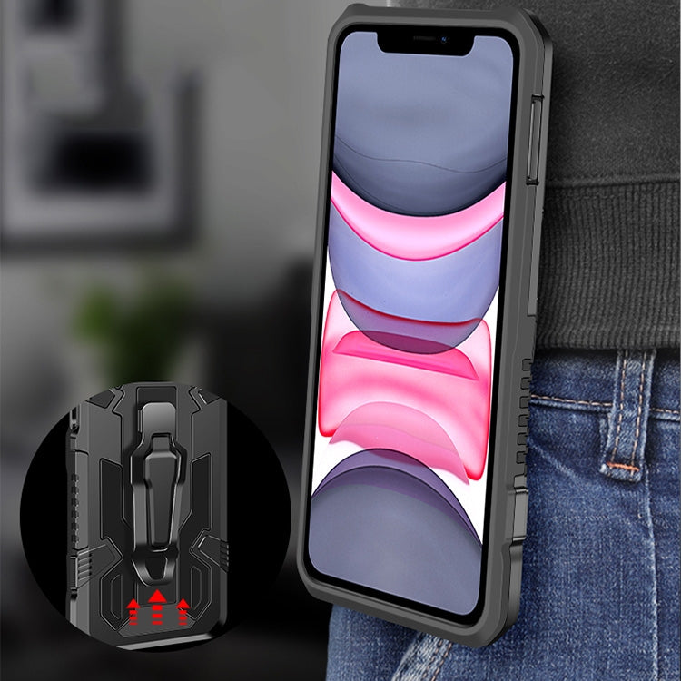 For iPhone 11 Pro Max Machine Armor Warrior Shockproof PC + TPU Protective Case(Black) by buy2fix