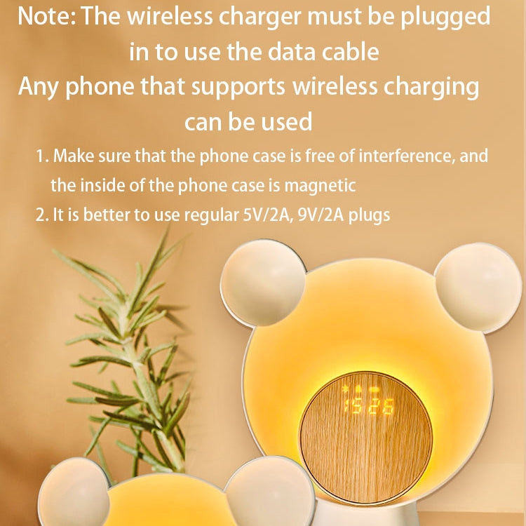 Moonlight Smart Sensing Bear Lamp Supports Bluetooth Speaker Wireless Charging by buy2fix
