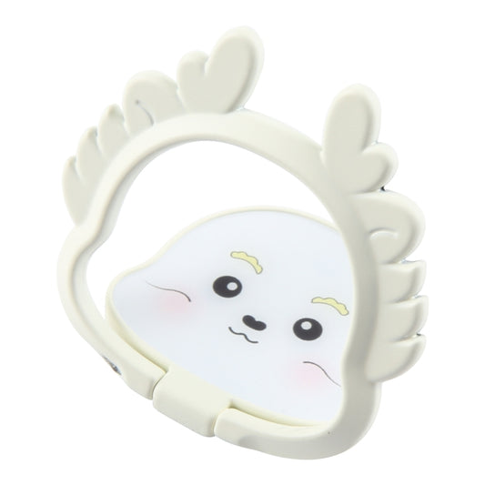 Cartoon Dragon Phone Metal Rotatable Ring Holder(White) - Ring Holder by buy2fix | Online Shopping UK | buy2fix