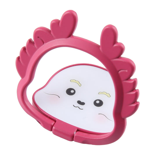 Cartoon Dragon Phone Metal Rotatable Ring Holder(Rose Red) - Ring Holder by buy2fix | Online Shopping UK | buy2fix