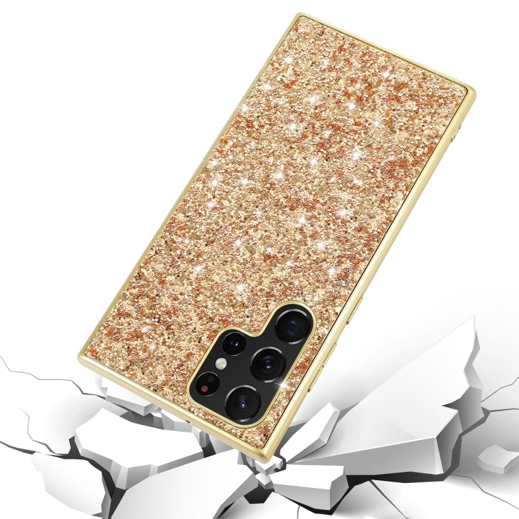 For Samsung Galaxy S24 Ultra 5G Glitter Powder TPU Phone Case(Gold) by buy2fix