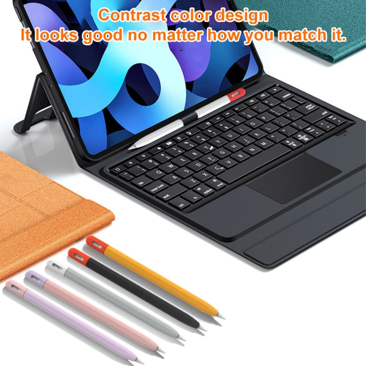 For Apple Pencil (USB-C) Stylus Pen Protective Cover with Nib Cover(Pink+Purple) by buy2fix