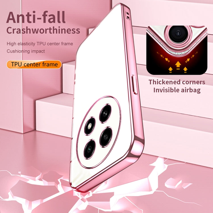 For OPPO A2 Pro Transparent Plating Fine Hole Phone Case(Transparent) by buy2fix