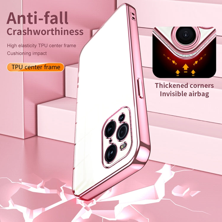 For OPPO Find X3 / Find X3 Pro Transparent Plating Fine Hole Phone Case(Silver) by buy2fix