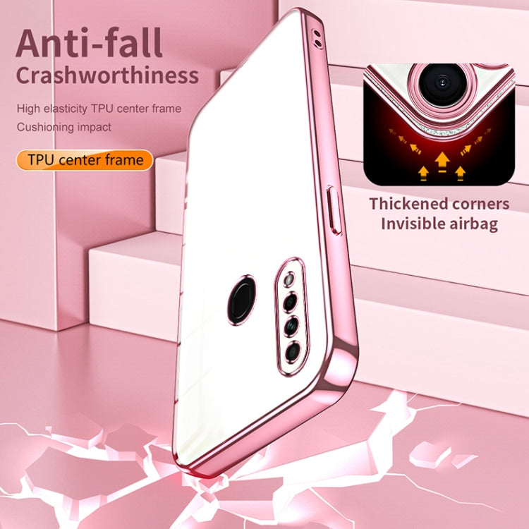 For OPPO A8 / A31 2020 Transparent Plating Fine Hole Phone Case(Gold) by buy2fix