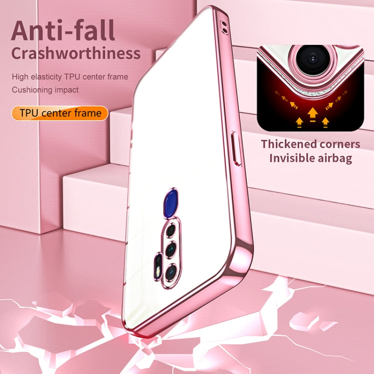 For OPPO A11x / A9 2020 Transparent Plating Fine Hole Phone Case(Purple) by buy2fix