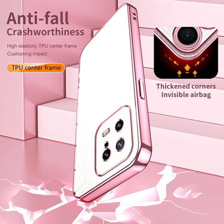 For Xiaomi 13 Transparent Plating Fine Hole Phone Case(Purple) by buy2fix