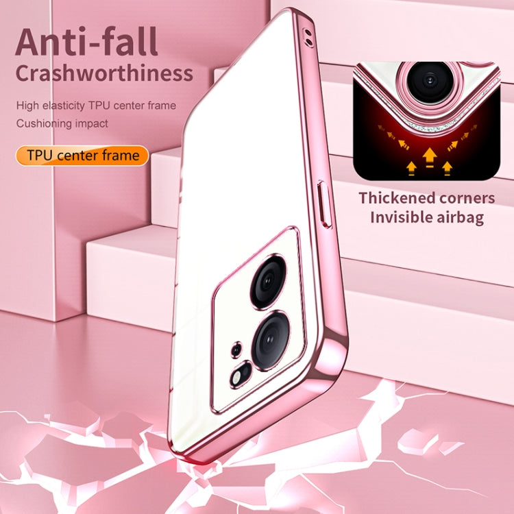 For Xiaomi Redmi K60 Ultra / Xiaomi 13T Transparent Plating Fine Hole Phone Case(Blue) by buy2fix