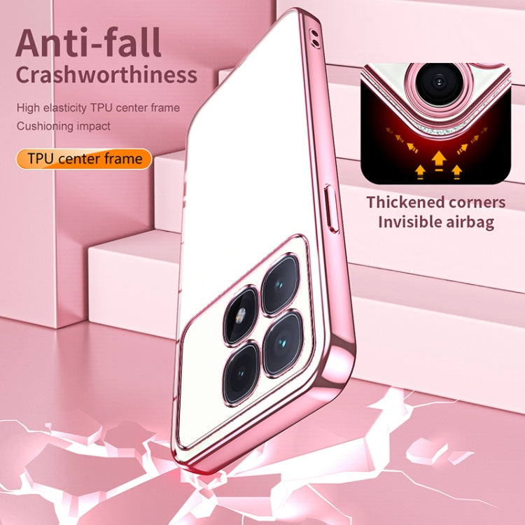 For Xiaomi Redmi K70 Ultra Transparent Plating Fine Hole Phone Case(Purple) by buy2fix