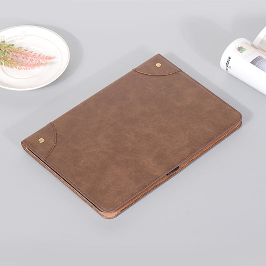 For Samsung Galaxy Tab S9 FE Retro Book Leather Tablet Case(Dark Brown) by buy2fix