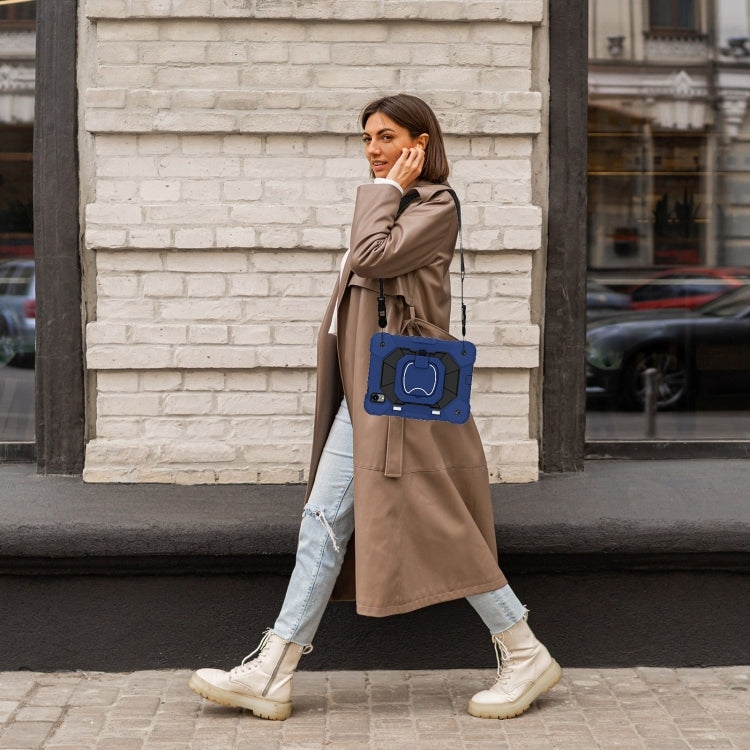 For iPad mini 2024 / mini 6 Contrast Color Robot Silicone Hybrid PC Tablet Case(Navy Black) - iPad mini 2024 Cases by buy2fix | Online Shopping UK | buy2fix