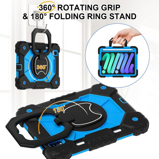 For iPad mini 2024 / mini 6 Contrast Color Robot Silicone Hybrid PC Tablet Case(Black Blue) - iPad mini 2024 Cases by buy2fix | Online Shopping UK | buy2fix