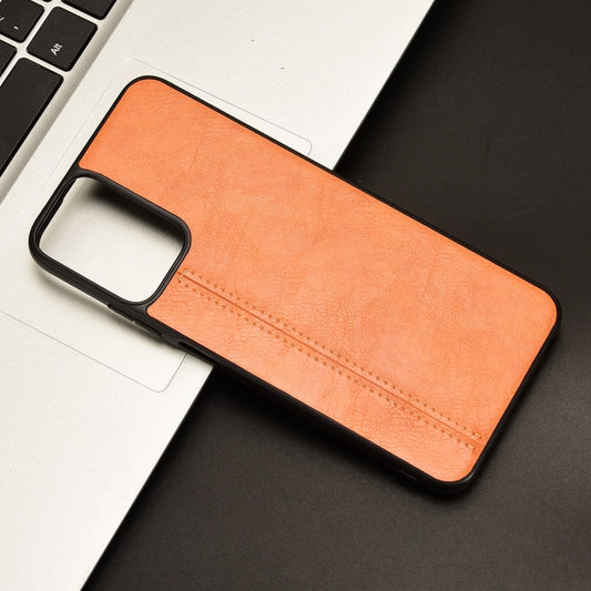For Motorola Moto G 5G 2024 / G Play 5G 2024 Cow Pattern Sewing Back Cover Phone Case(Orange) by buy2fix