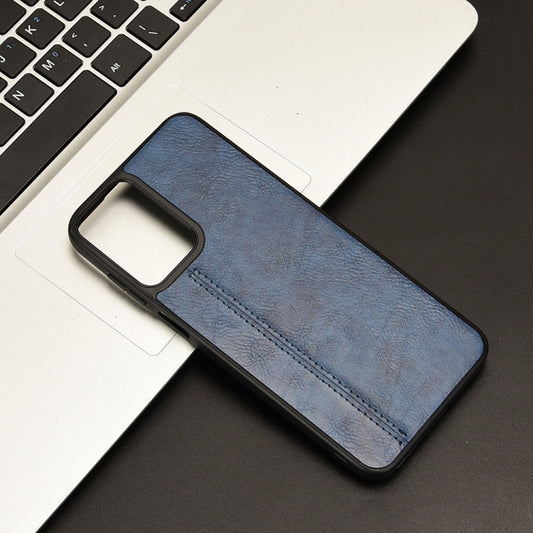 For Motorola Moto G Play 4G 2024 Cow Pattern Sewing Back Cover Phone Case(Blue) by buy2fix
