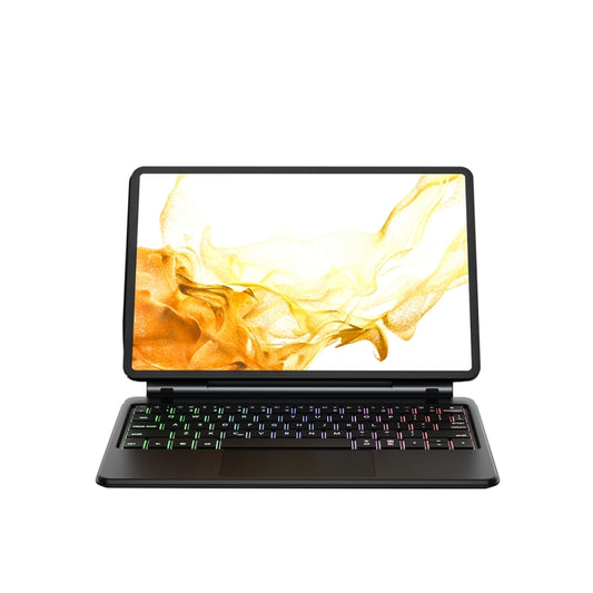 For Samsung Galaxy Tab S9 FE/S9/S8 M11P-B-S9 Magnetic Bluetooth Keyboard Leather Tablet Case(Black) by buy2fix