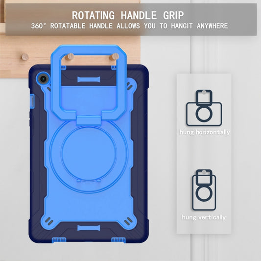 For Samsung Galaxy Tab A9+ Handle Robot Silicone Hybrid PC Tablet Case(Navy Blue Blue) - Galaxy Tab A9+ by buy2fix | Online Shopping UK | buy2fix