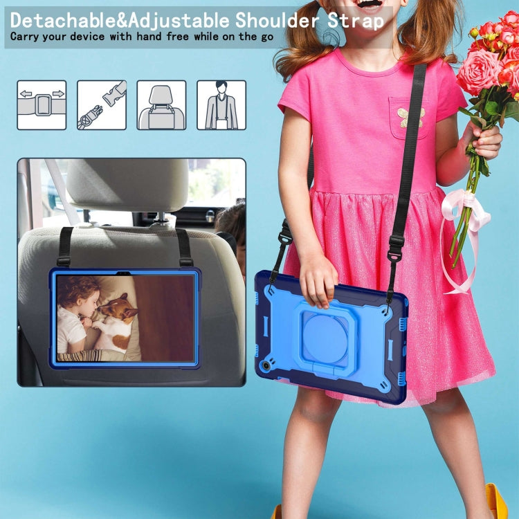 For Samsung Galaxy Tab A9+ Handle Robot Silicone Hybrid PC Tablet Case(Navy Blue Blue) - Galaxy Tab A9+ by buy2fix | Online Shopping UK | buy2fix