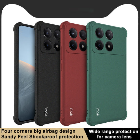For Xiaomi Poco X6 Pro 5G/Redmi K70E 5G imak Shockproof Airbag TPU Phone Case(Matte Red) by imak