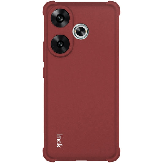 For Xiaomi Redmi Turbo3 5G imak Shockproof Airbag TPU Phone Case(Matte Red) by imak