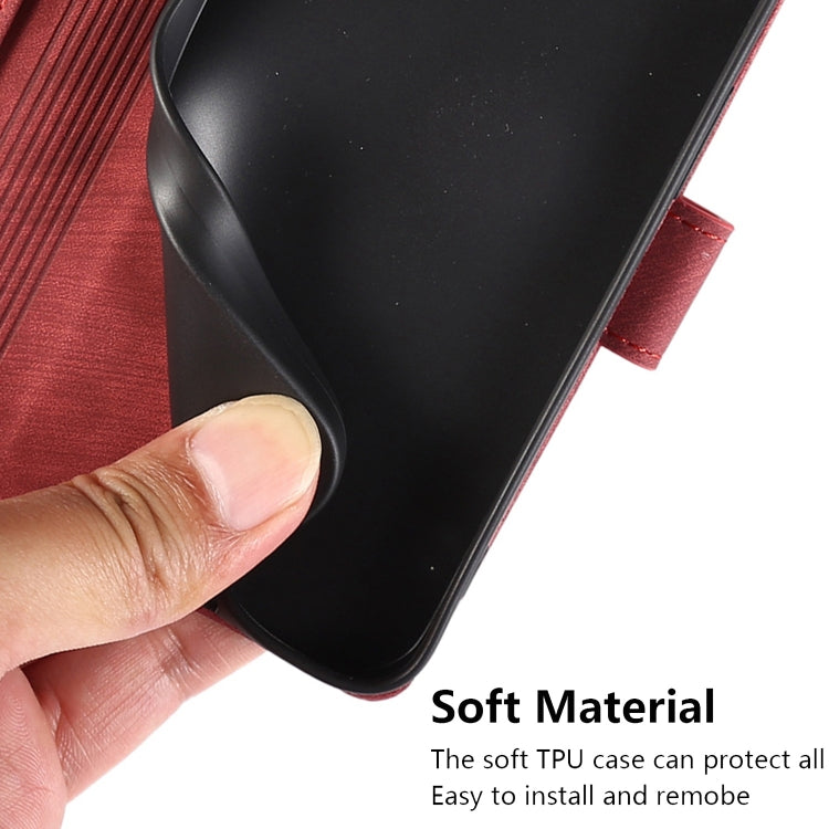 For OPPO A98 5G Orchid Butterfly Embossed Leather Phone Case(Red) by buy2fix