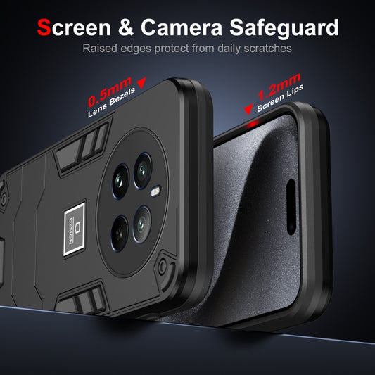 For Realme 12 Pro 2 in 1 Shockproof Phone Case(Black) by buy2fix