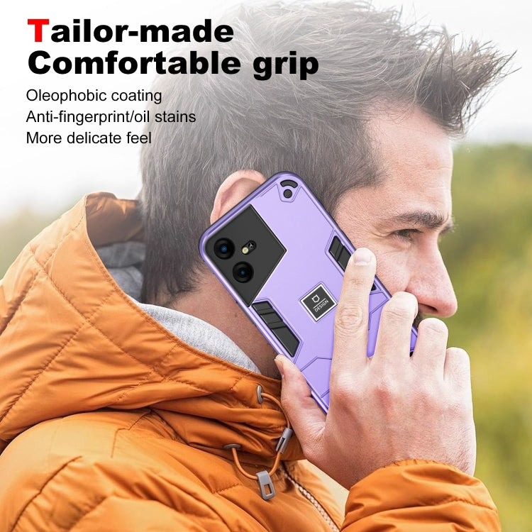 For Tecno Pova Neo 3 2 in 1 Shockproof Phone Case(Purple) by buy2fix