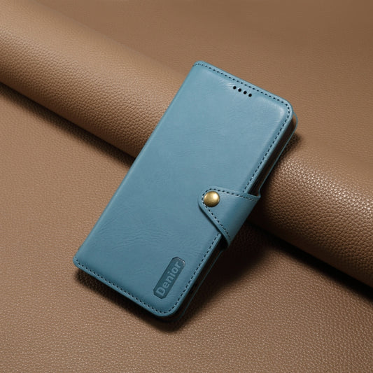For Samsung Galaxy A33 5G Denior Cowhide Texture Wallet Style Leather Phone Case(Blue) - Galaxy Phone Cases by Denior | Online Shopping UK | buy2fix