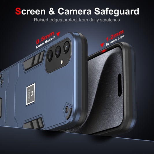 For Samsung Galaxy S24 5G 2 in 1 Shockproof Phone Case(Blue) by buy2fix