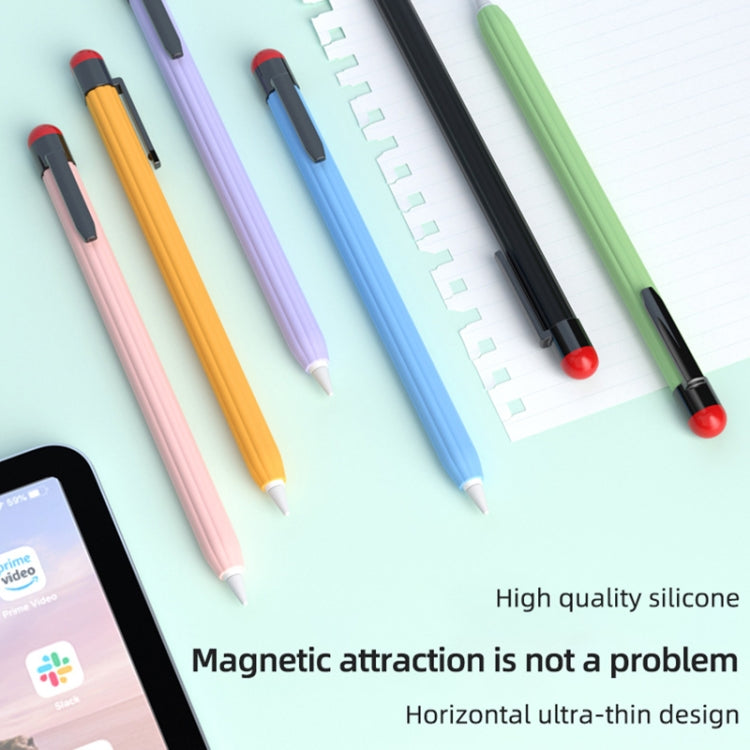 For Apple Pencil 2 Pen Clip Ultra Thin Series Stylus Pen Protective Case(Black) by buy2fix