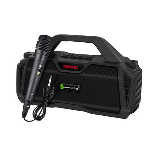 NewRixing NR6011 20W Portable Wireless Bluetooth Speaker TWS Subwoofer(Black) by NewRixing