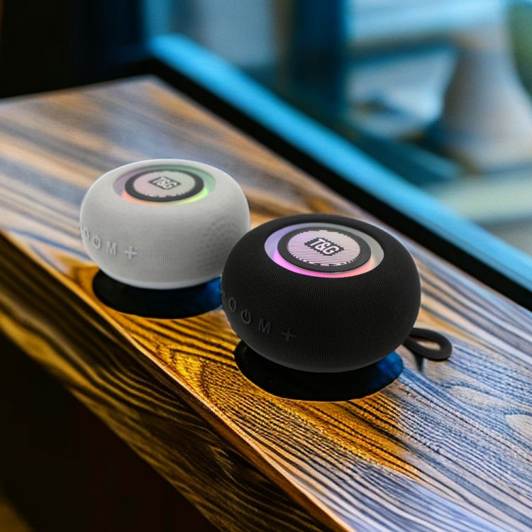 T&G TG-411 Portable Outdoor TWS Wireless Bluetooth Speaker with RGB Colorful Light(Black) by T&G
