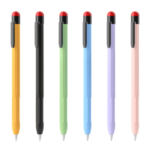 For Apple Pencil 2 Pen Clip Silicone Stylus Pen Protective Case(Black) by buy2fix