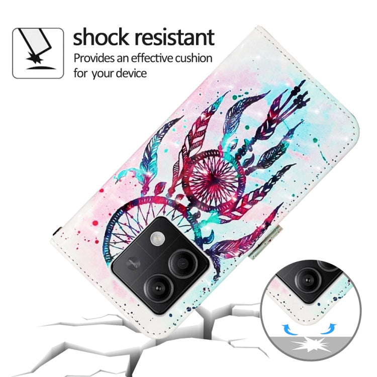 For Xiaomi Redmi Note 13 5G Global 3D Painting Horizontal Flip Leather Phone Case(Skull) by buy2fix