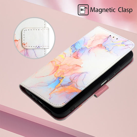 For Motorola Moto G Play 5G 2024 PT003 Marble Pattern Flip Leather Phone Case(Galaxy Marble White) by buy2fix