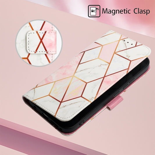 For Motorola Moto G Stylus 5G 2024 PT003 Marble Pattern Flip Leather Phone Case(Pink White) by buy2fix