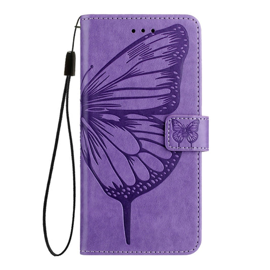 For Xiaomi Redmi K70 / K70 Pro Embossed Butterfly Leather Phone Case(Purple) by buy2fix