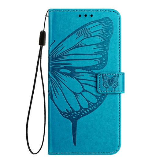 For Xiaomi Redmi K70 / K70 Pro Embossed Butterfly Leather Phone Case(Blue) by buy2fix