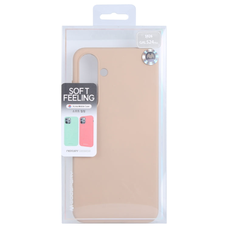 For Samsung Galaxy S24+ 5G GOOSPERY SOFT FEELING Liquid TPU Soft Phone Case(Apricot) by GOOSPERY