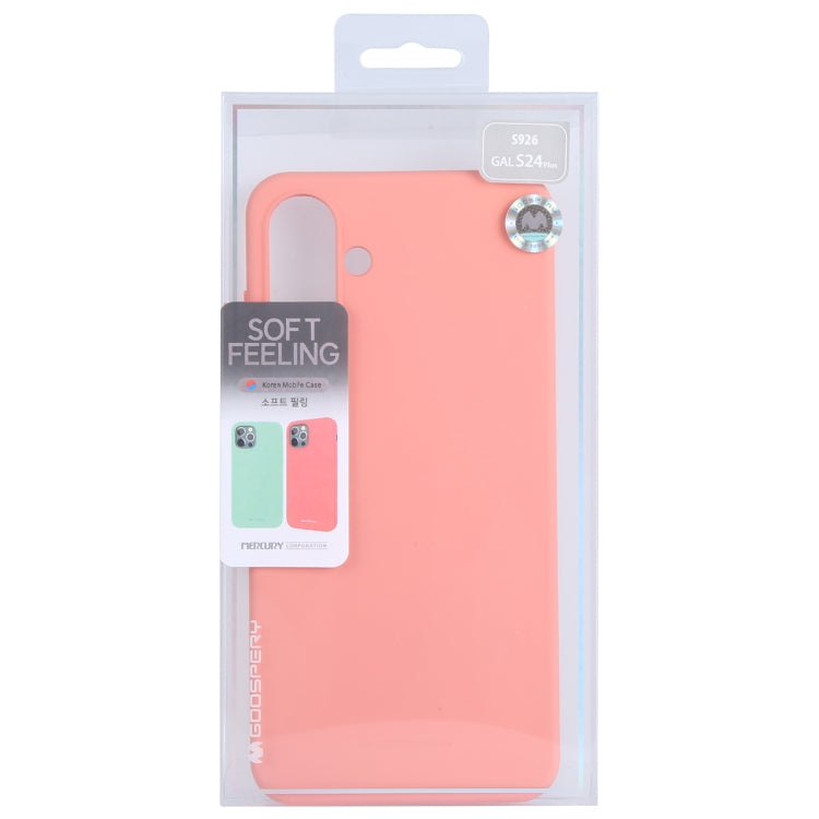 For Samsung Galaxy S24+ 5G GOOSPERY SOFT FEELING Liquid TPU Soft Phone Case(Pink) by GOOSPERY