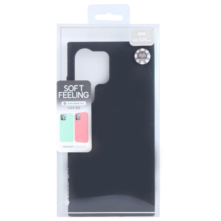 For Samsung Galaxy S24 Ultra 5G GOOSPERY SOFT FEELING Liquid TPU Soft Phone Case(Black) by GOOSPERY