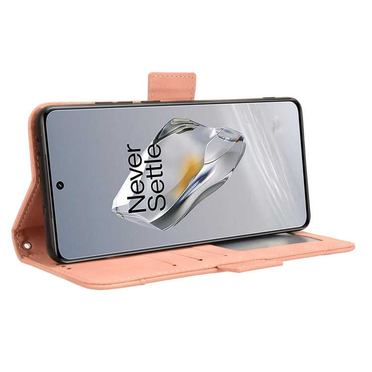 For OnePlus 12 Skin Feel Calf Texture Card Slots Leather Phone Case(Pink) by buy2fix