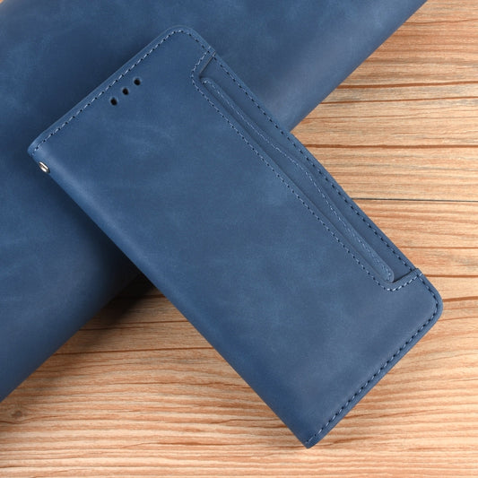 For OnePlus 12 Skin Feel Calf Texture Card Slots Leather Phone Case(Blue) by buy2fix