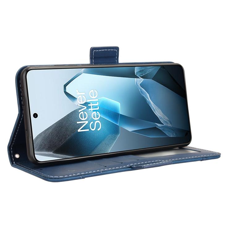 For OnePlus 13 5G Skin Feel Calf Texture Card Slots Leather Phone Case(Blue) by buy2fix