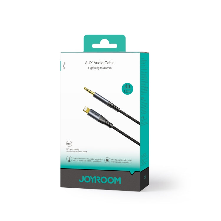 JOYROOM SY-A06 Transsion Series 8 Pin to 3.5mm AUX Audio Adapter Cable, Length: 1.2m(Black) by JOYROOM