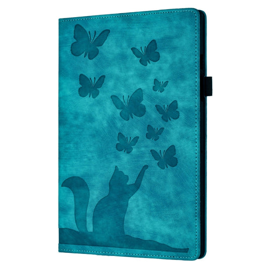 For iPad Pro 11 2025 / 2024 Butterfly Cat Embossing Leather Tablet Case(Sky Blue) by buy2fix