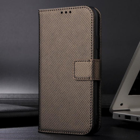 For OnePlus 13 5G Diamond Texture Leather Phone Case(Brown) by buy2fix
