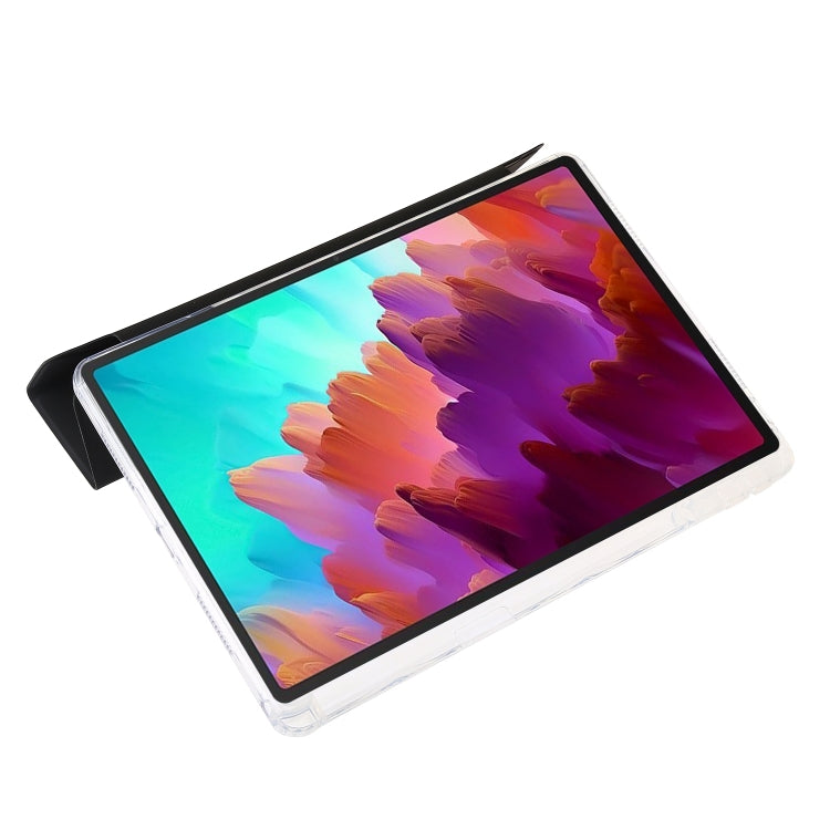For Lenovo Tab M11 /Xiaoxin Pad 11 2024 Clear Acrylic Deformation Leather Tablet Case(Black) by buy2fix