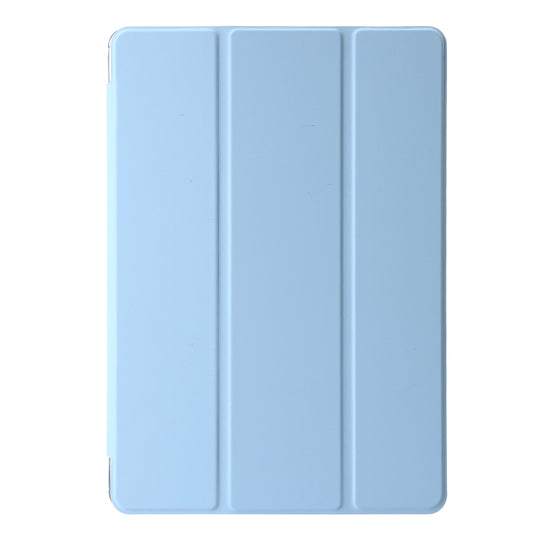 For Lenovo Tab M11 /Xiaoxin Pad 11 2024 Clear Acrylic 3-Fold Leather Tablet Case(Ice Blue) by buy2fix